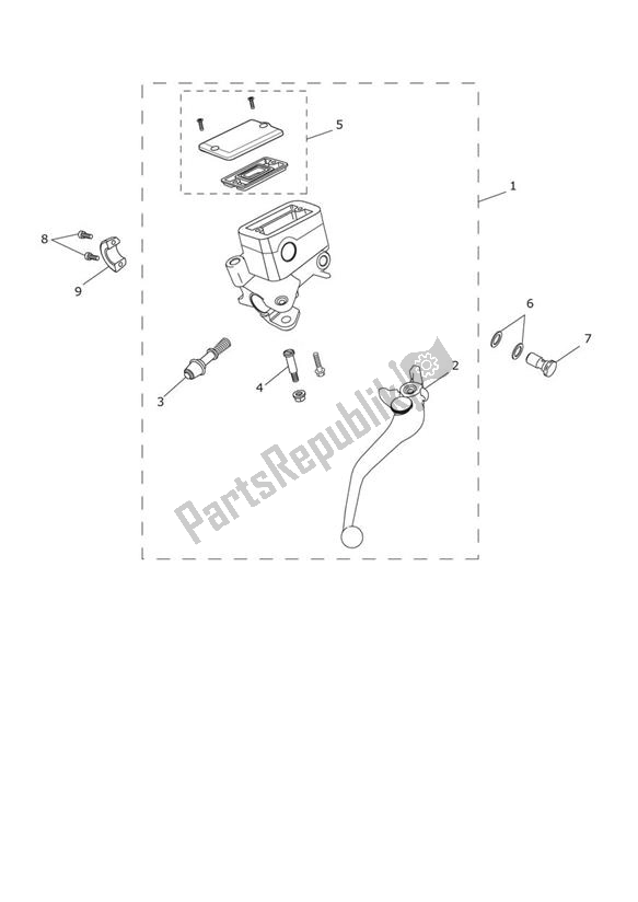 All parts for the Master Cylinder Assy Front - Explorer Xc of the Triumph Explorer XC 1215 2012 - 2016