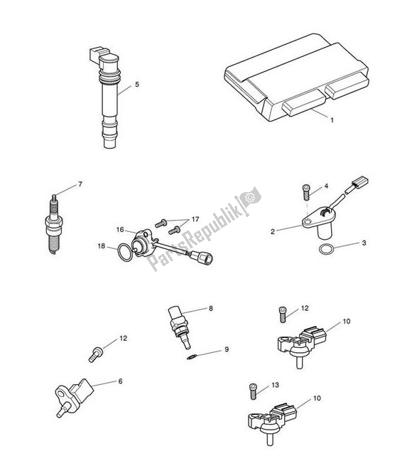 All parts for the Engine Management of the Triumph Speed Triple S From VIN 867685 1050 2018 - 2021