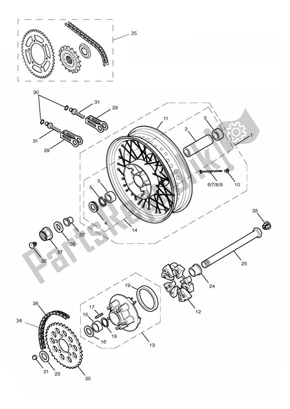 Tutte le parti per il Final Drive Rear del Triumph Thruxton EFI 865 2008 - 2016