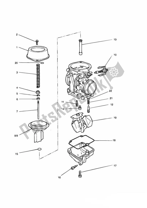 All parts for the Carburator Parts For 1240135-t0301 4zylinder of the Triumph Trophy UP TO VIN 29155 1215 2012 - 2017