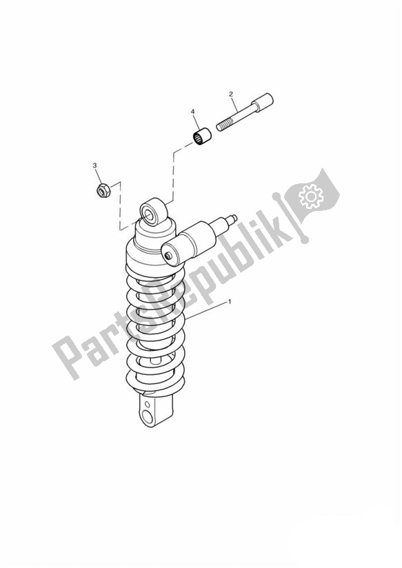 All parts for the Rear Suspension Unit of the Triumph Sprint ST 955I From VIN 139277 2002 - 2004