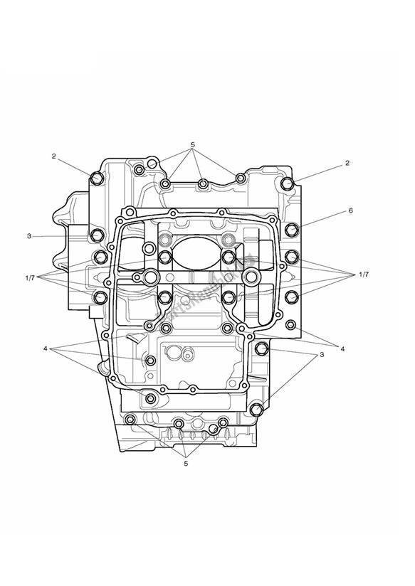 Tutte le parti per il Crankcase Screws del Triumph Street Triple R From VIN 982752 765 2021 - 2024