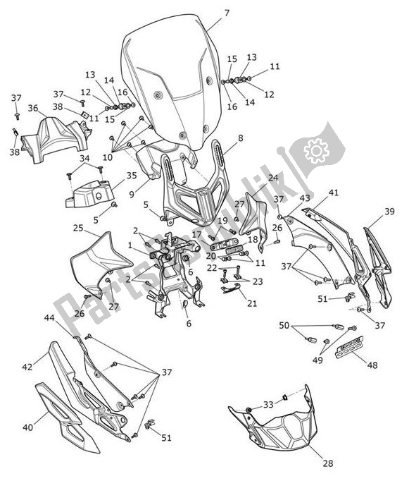 All parts for the Cockpit of the Triumph Tiger XRT From VIN 855532 1215 2018 - 2021