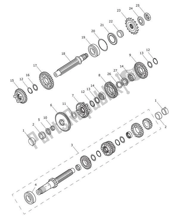 All parts for the Gears of the Triumph Speed Triple RS From VIN 867601 1050 2018 - 2020