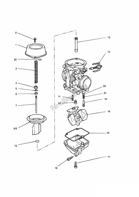All parts for the Carburator Parts For 1240137-t0301 4zylinder of the Triumph Trophy UP TO VIN 29155 1215 2012 - 2017