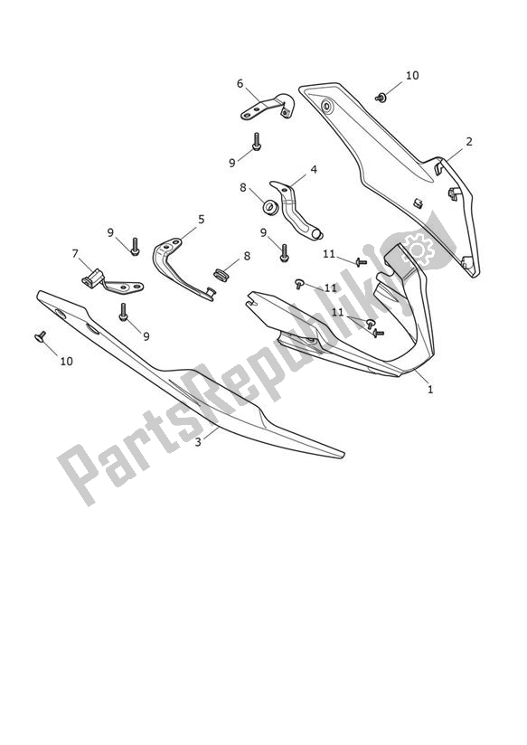 Todas las partes para Bugspoiler de Triumph Speed Triple 1200 RR 1160 2021 - 2024