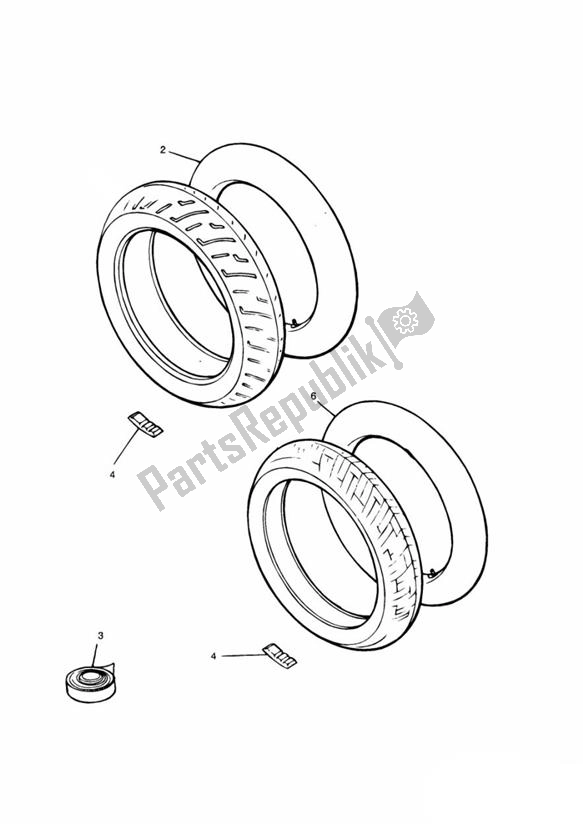 Todas as partes de Pneus do Triumph Legend TT 885 1998 - 2001