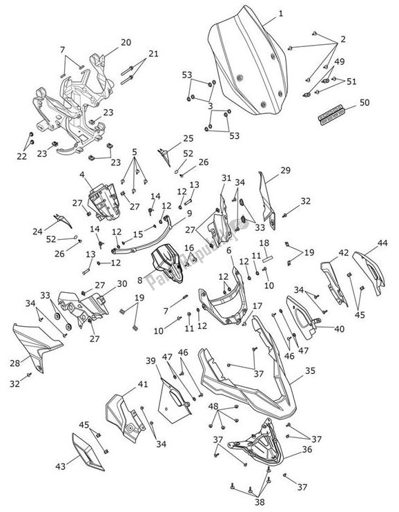 Toutes les pièces pour le Cockpit du Triumph Tiger 1200 XCX 1215 2018 - 2020