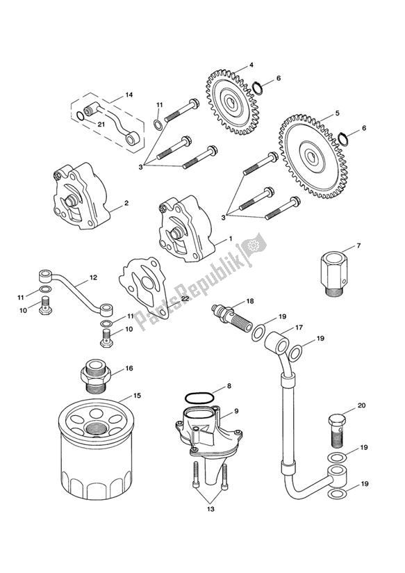 Wszystkie części do Oilpump Lubrication Triumph Scrambler EFI UP TO 2015 865 2008 - 2016