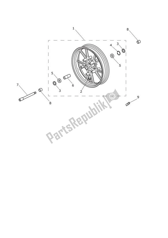 Toutes les pièces pour le Roue Avant du Triumph Speed Triple S From VIN 735438 1050 2016 - 2018
