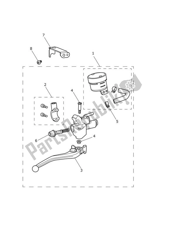 All parts for the Master Cylinder Assy Front - Speed Twin 900 of the Triumph Speed Twin 900 2019 - 2021