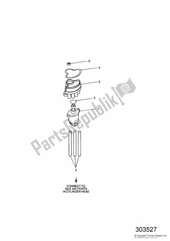 Toutes les pièces pour le Idle Speed Control du Triumph Sprint ST 955I From VIN 139277 2002 - 2004