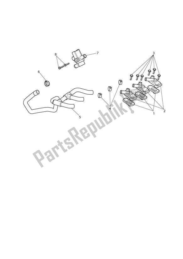 Tutte le parti per il Controllo Delle Emissioni del Triumph Speed Triple R From VIN 735437 1050 2016 - 2018