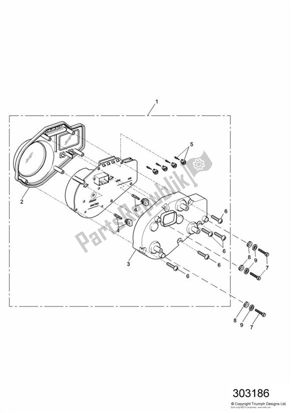 Alle onderdelen voor de Instrument van de Triumph Sprint RS 955 UP TO VIN 139276 1999 - 2002