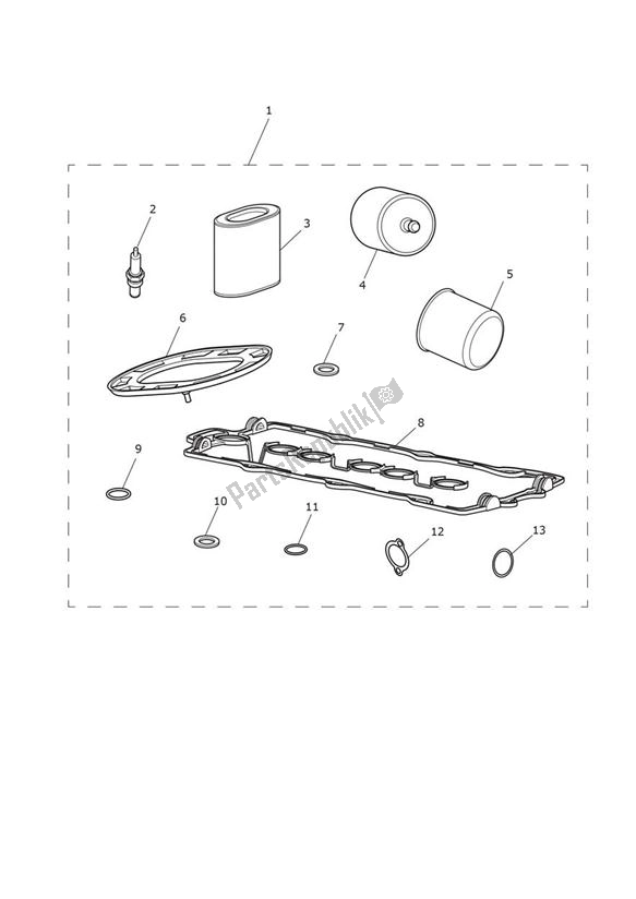 Tutte le parti per il Servicekit del Triumph Rocket III 2294 2004 - 2012