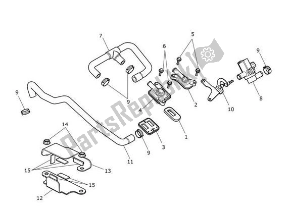 All parts for the Emission Control of the Triumph Tiger XCA From VIN 855532 1215 2018 - 2021