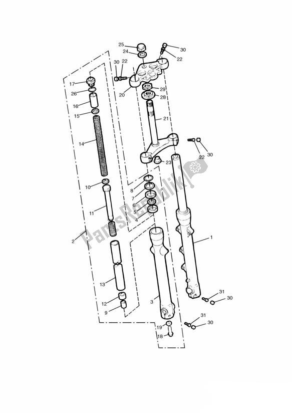 Toutes les pièces pour le Front Suspension From Vin 092894 du Triumph Thunderbird 900 885 1995 - 2004