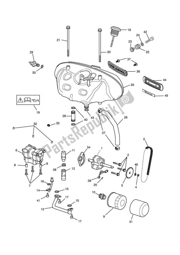 Toutes les pièces pour le Oilpump Lubrication du Triumph Rocket III Touring 2294 2008 - 2017