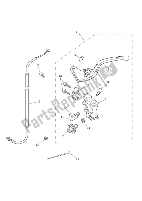 All parts for the Clutch Control Einstellbar of the Triumph Daytona 675 From VIN 564948 2017 - 2018