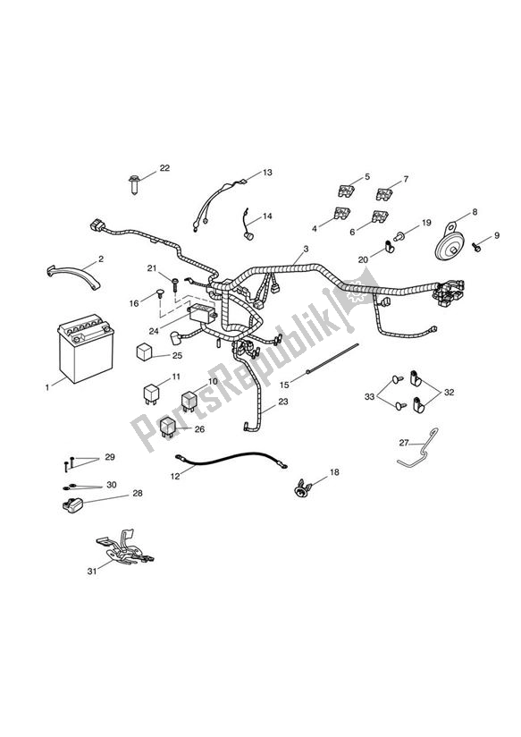 All parts for the Electrical Equipment of the Triumph Bonneville EFI UP TO VIN 380776 865 2008 - 2011