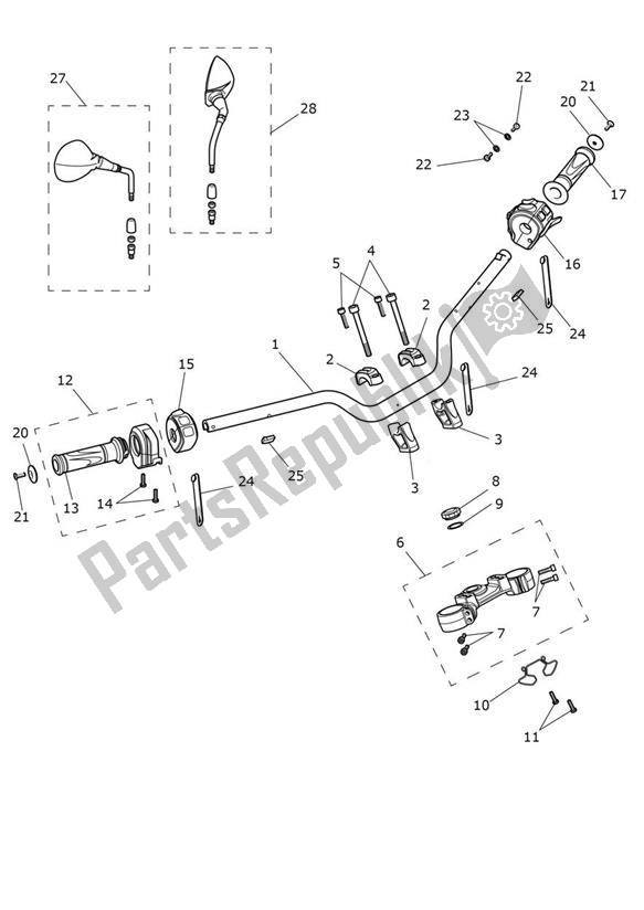 Tutte le parti per il Handlebar Switch del Triumph Tiger 850 Sport 888 2021 - 2024