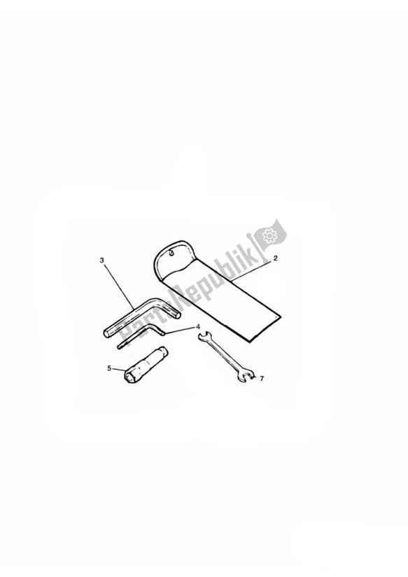 All parts for the Toolkit of the Triumph Adventurer UP TO VIN 71698 885 1996 - 1998