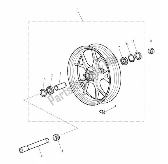 Toutes les pièces pour le Roue Avant du Triumph Tiger Sport From VIN 750470 1050 2021 - 2024