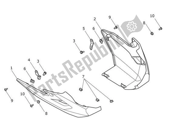 All parts for the Sumpguard of the Triumph Tiger 1200 XR 1215 2018 - 2020