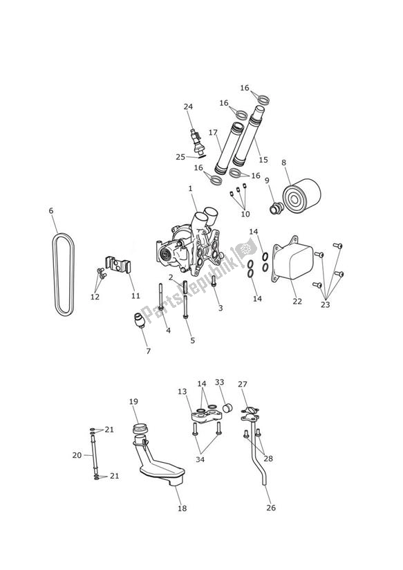 Toutes les pièces pour le Oilpump Lubrication du Triumph Tiger 1200 SE Alpine 1215 2020 - 2021