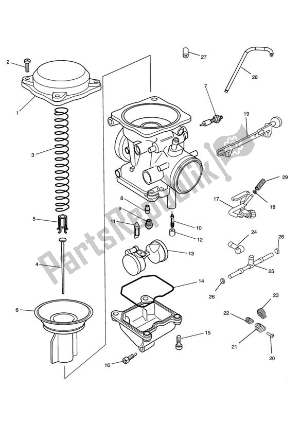 Wszystkie części do Cz?? Ci Ga? Nika Triumph Bonneville & T 100 Carburator 865 2001 - 2015