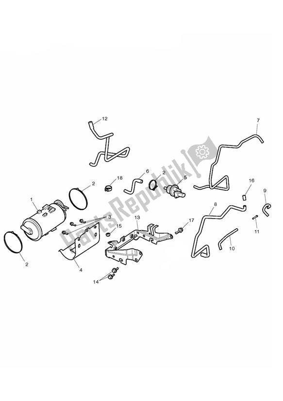 Todas as partes de Sistema Evap do Triumph Thunderbird Commander 1699 2014 - 2016