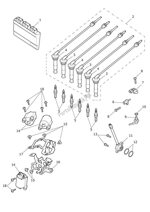 Tutte le parti per il Engine Management del Triumph Rocket 3 R Black 2458 2021