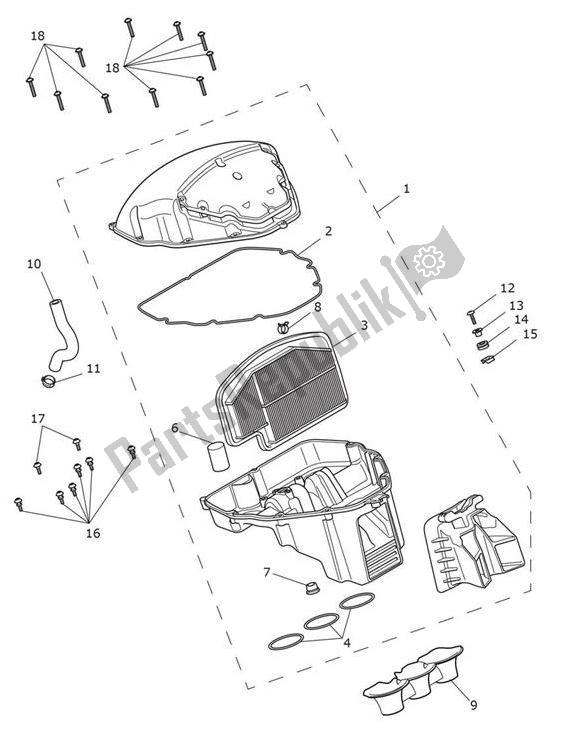 Todas las partes para Airbox (airfilter) de Triumph Speed Triple 1200 RS 1160 2021 - 2024