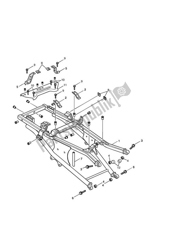 Todas las partes para Rear Frame Assembly de Triumph Daytona 955I From VIN 132513 1997 - 2006