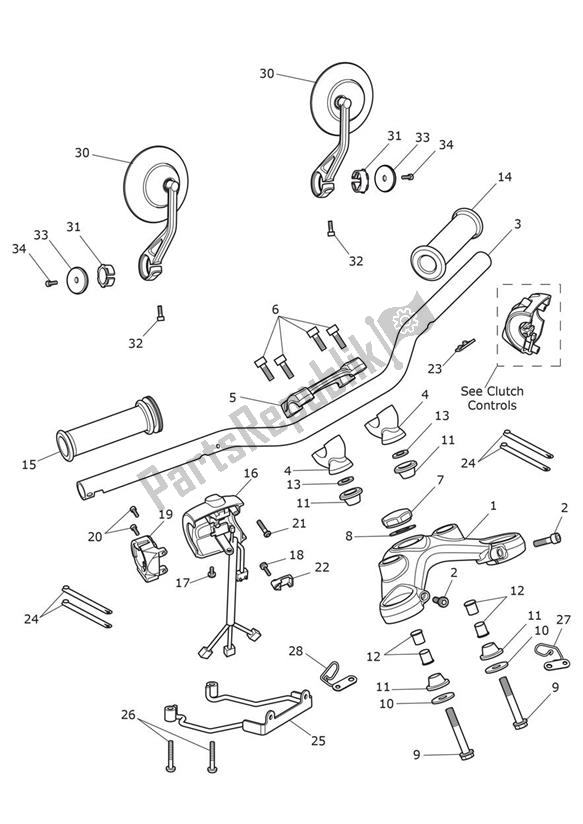 All parts for the Handlebar Switch of the Triumph Bobber From AC 1196 1200 2017 - 2021