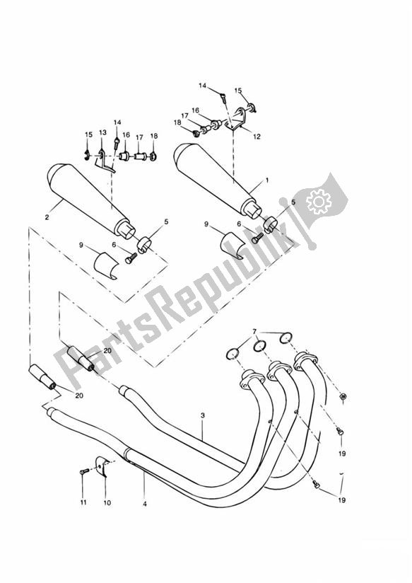 Toutes les pièces pour le échappement du Triumph Legend TT 885 1998 - 2001