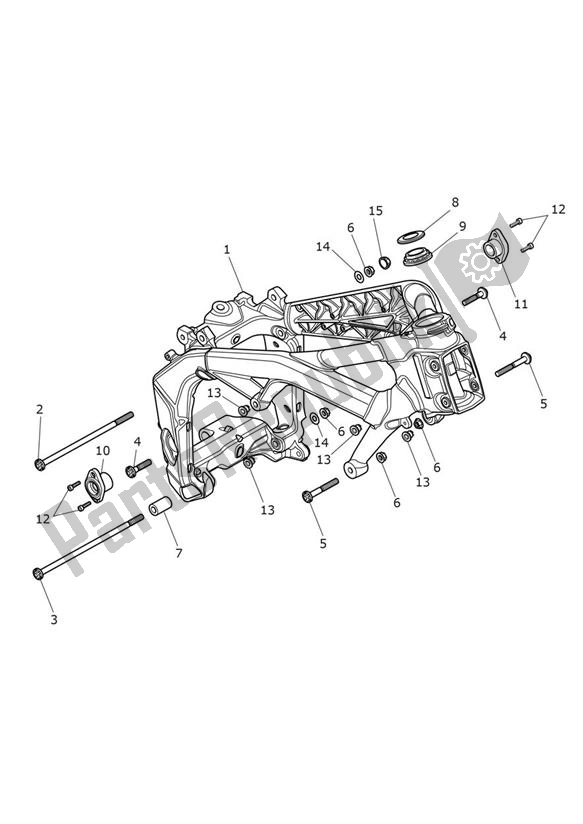 Tutte le parti per il Main Frame Assembly del Triumph Street Triple R From VIN BF 1297 765 2021 - 2024