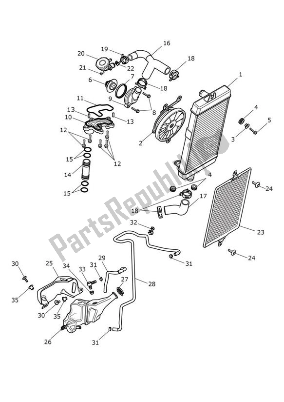 Todas as partes de Resfriamento do Triumph Bonneville T 120 From AC 6130 +chrome & Goldline 1200 2021 - 2024