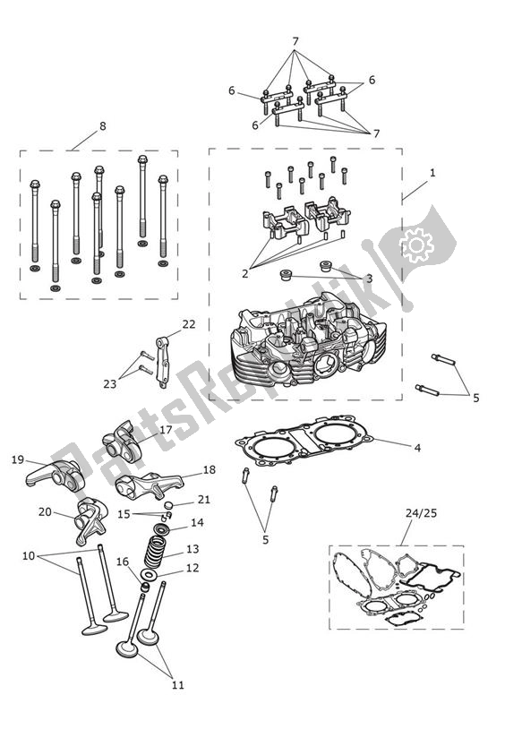 All parts for the Cylinder Head - Street Scrambler Up To Vin 914447 of the Triumph Street Scrambler UP TO VIN 914447 900 2017 - 2018