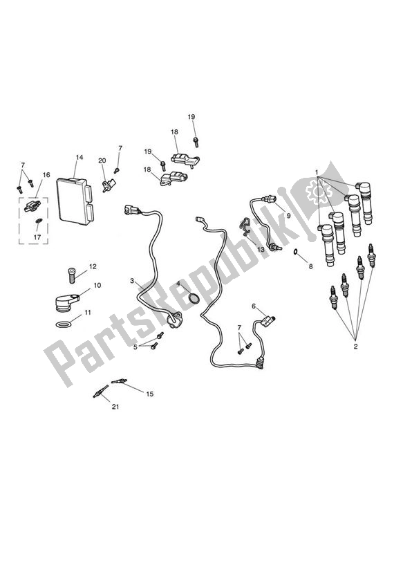 All parts for the Engine Management of the Triumph Thunderbird LT 1699 2014 - 2018