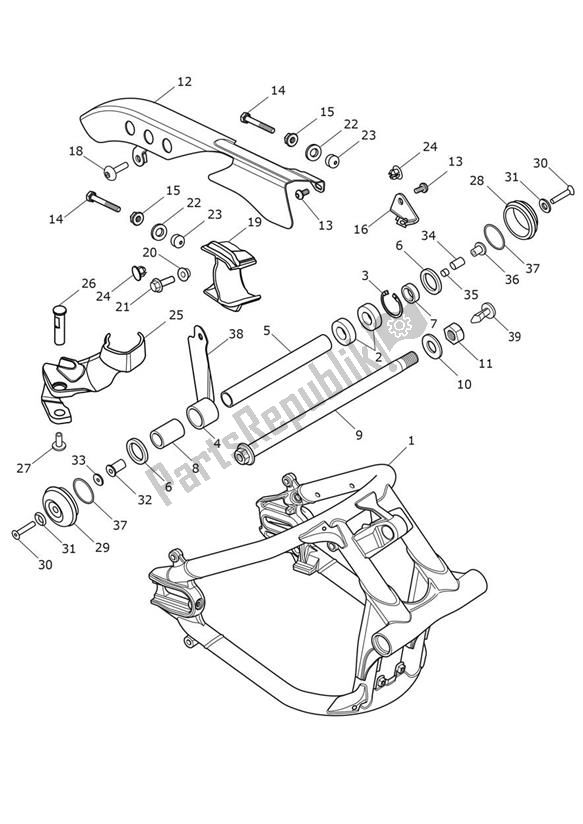 Wszystkie części do Wahacz Triumph Bobber From AC 1196 1200 2017 - 2021