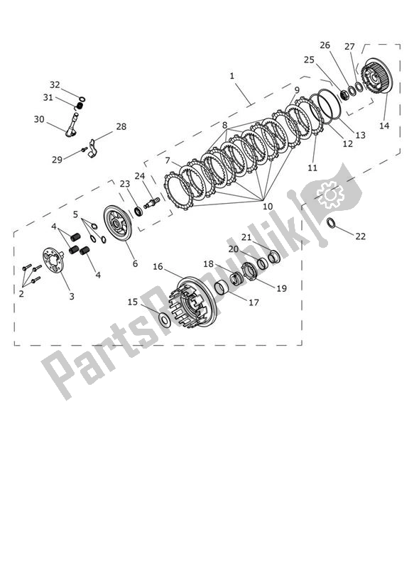 Alle onderdelen voor de Koppeling van de Triumph Trident 660 2020 - 2024