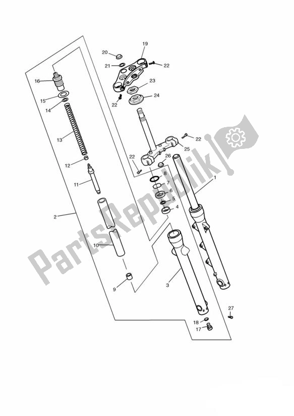 Tutte le parti per il Sospensioni Anteriori del Triumph Thunderbird Sport 885 1997 - 2000