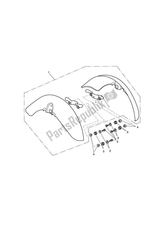 All parts for the Mudguard Front of the Triumph Rocket III Touring 2294 2008 - 2017