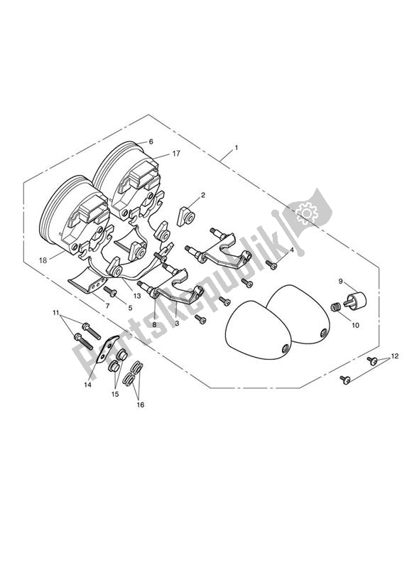 All parts for the Instrument Roadster From Vin574813 of the Triumph Rocket III Roadster 2294 2010 - 2017