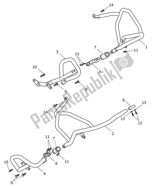 Todas las partes para Engine Protection Bars de Triumph Tiger 1200 Rally Explorer 1215 2022 - 2024