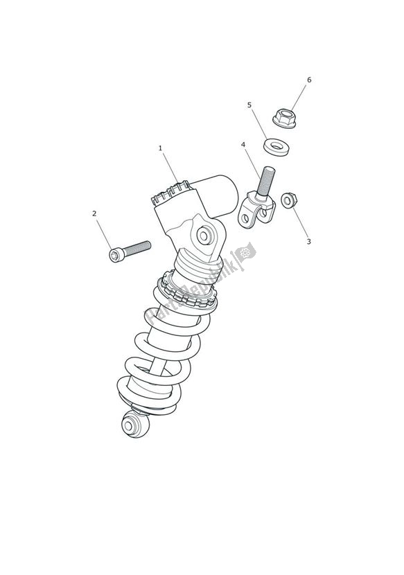 All parts for the Rear Suspension Unit of the Triumph Daytona R UP TO VIN 564947 675 2009 - 2017