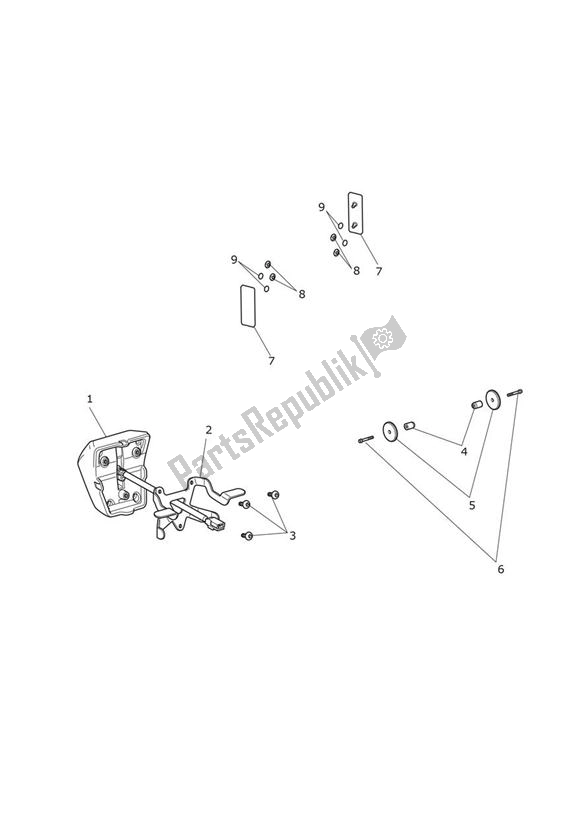 Tutte le parti per il Luce Posteriore del Triumph Tiger XRT UP TO VIN 855531 1215 2015 - 2017