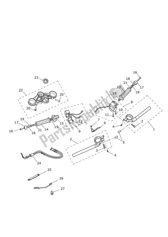 Alle onderdelen voor de Handlebar Switch van de Triumph Daytona 675 From VIN 564948 2017 - 2018