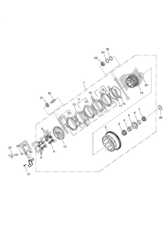 All parts for the Clutch of the Triumph Street Triple UP TO VIN 560476 675 2007 - 2012